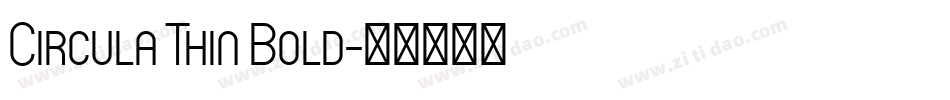 Circula Thin Bold字体转换